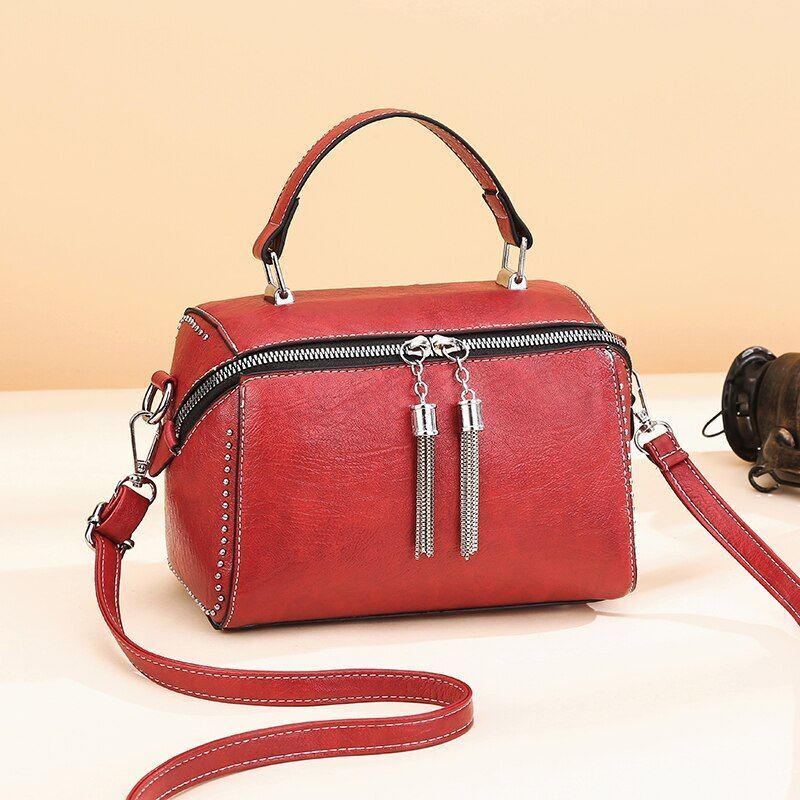 Leather Handbag Multicolor Crossbody Bag Shoulder Bag Polyester Zipper Versatile