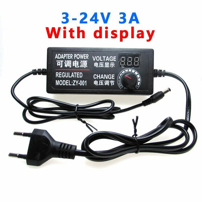Adjustable Power Adapter AC To DC Power Supply 3V 5V 6V 9V 12V 15V 18V 24V 1A 2A