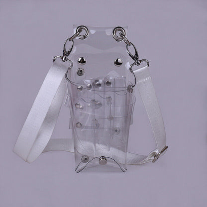 Transparent PVC Hairdresser Scissors Bag Holder Shears Waist Shoulder Bag