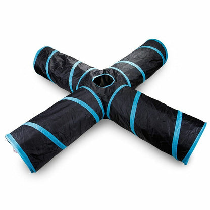 Cat Tunnel Toy Indoor Collapsible Tube Kitty Bored Pet Hole Puppy Kitten Rabbit