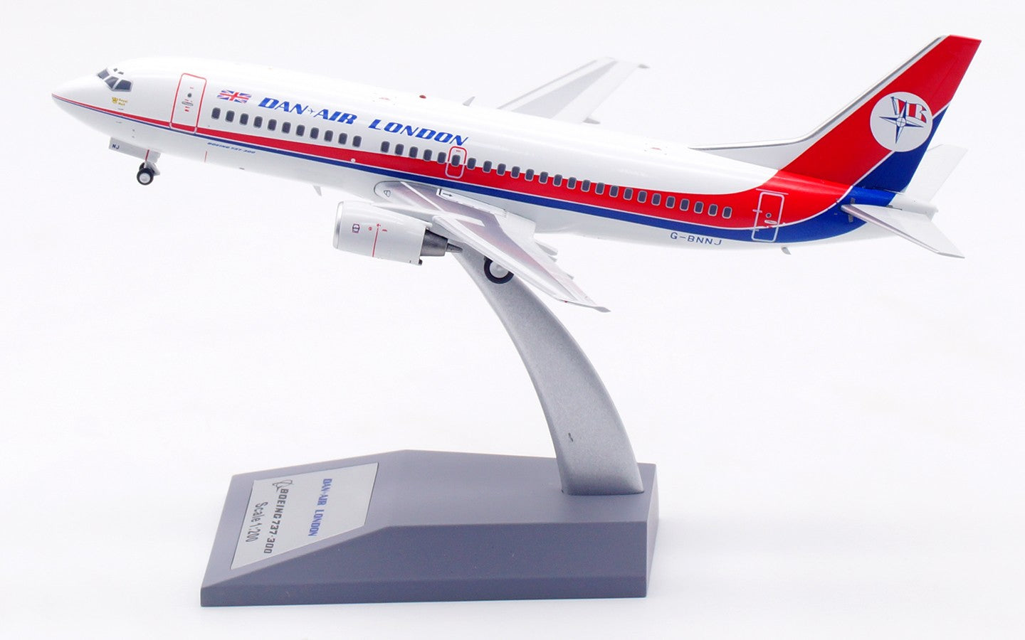 1:200 InFlight DAN AIR LONDON B737-300 G-BNNJ Airplane Diecast Aircraft Model