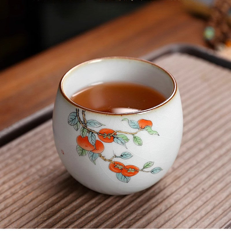 110ml Chinese Ceramics Ru Kiln Teacup Master's Cup Tea Bowl Tea Tasting Cup