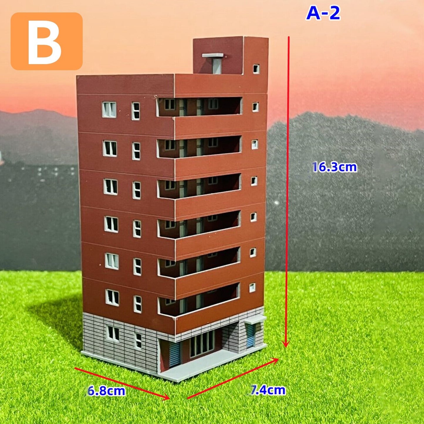 1:150 N Scale Train Railway Modern Scene Office Building Model Toys