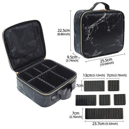 Make Up Case Professional Cosmetic Bag Synthetic Leather Makeup Purse Waterproof