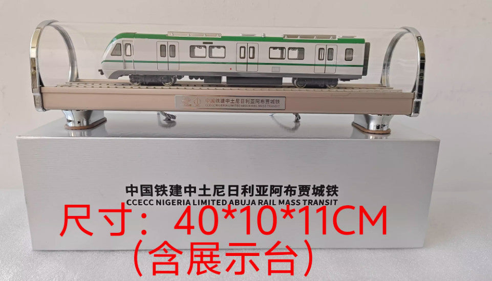 1:68 44CM CCECC NIGERIA LIMITED ABUJA RAIL MASS TRANSIT Trrain Diecast Model