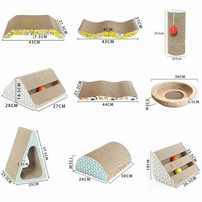 Corrugated Cat Scratch Toy Board Pad Grinding Nail Interactive Protect Furniture