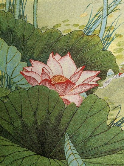 Chinese Old Exquisite Silk Embroidery Painting "Lotus Fish“