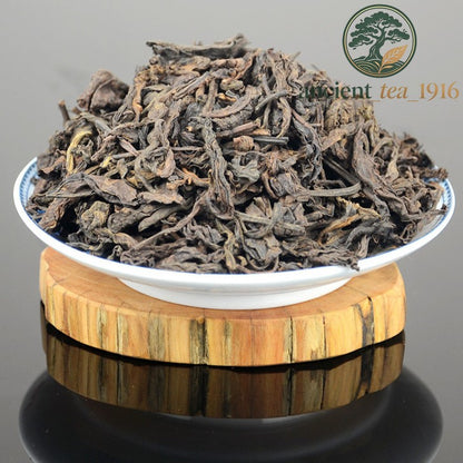 500g Yunnan Ancient Tree Pu'er Ripe Tea Brown Mountain Aged Pu Erh Loose Tea