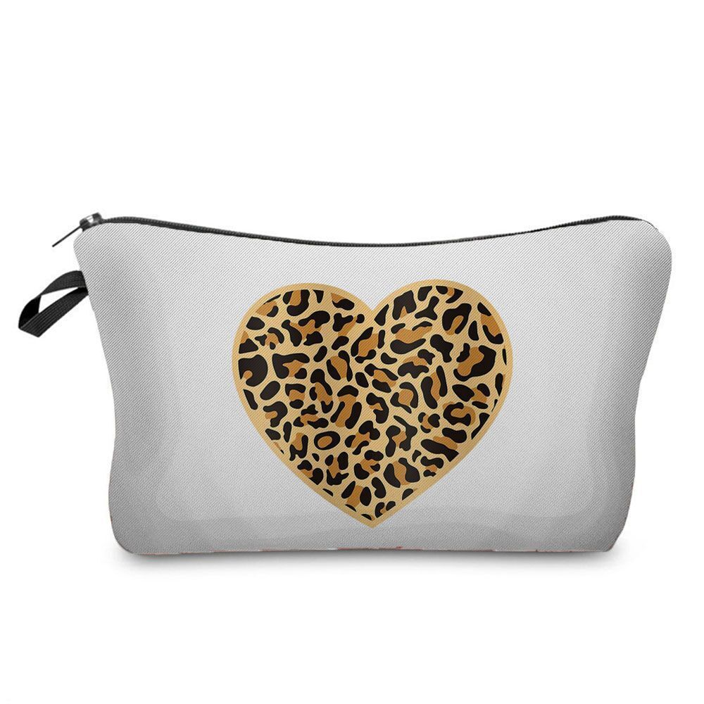 Personalized Pretty Makeup Bag Leopard Print Cosmetic Bags Multifunction Travel