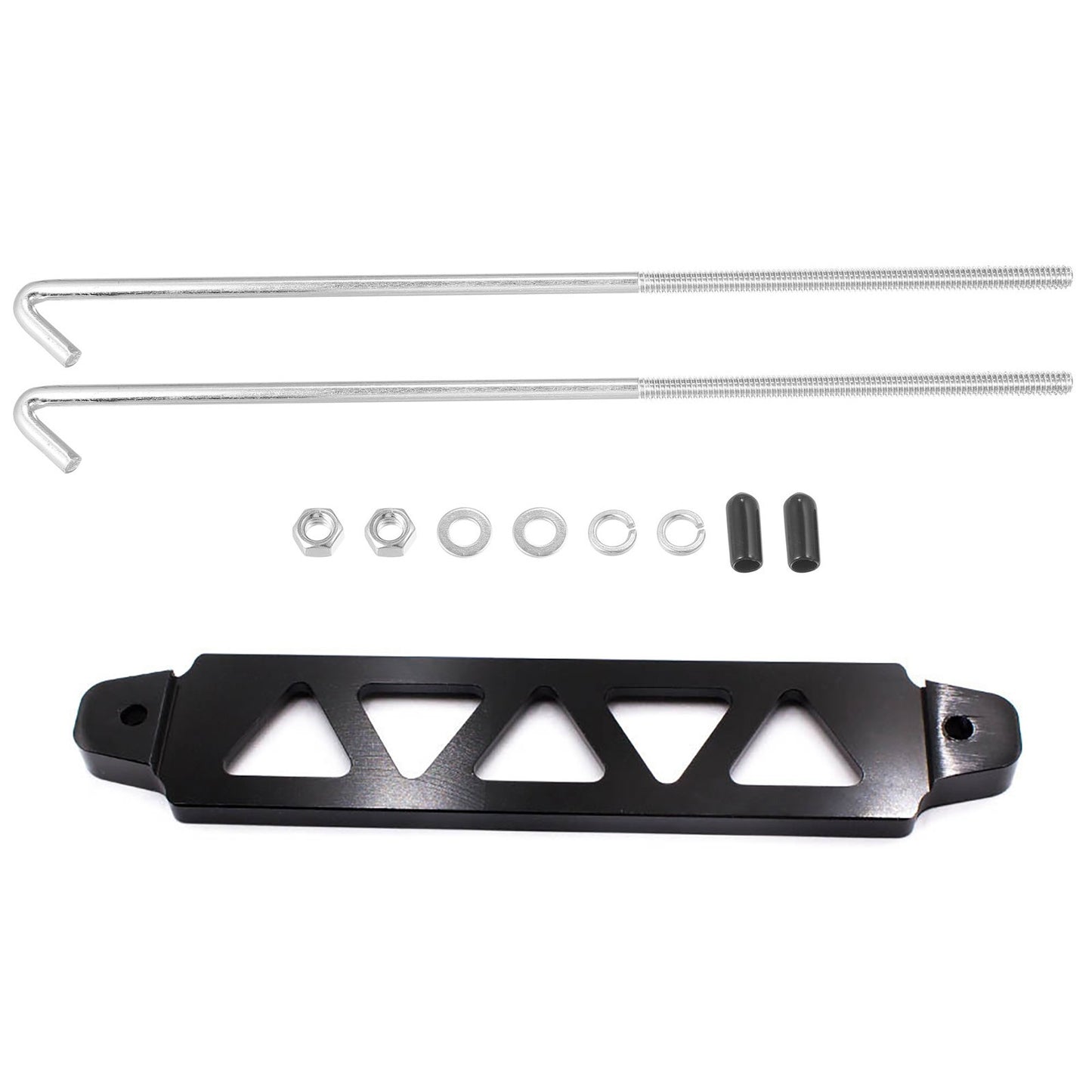 New Car Battery Hold Down Tie Down Mount Bracket with Hook Bolt Kit Set