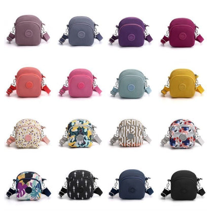 Nylon Shoulder Bag Waterproof Handbag Travelling Tote Crossbody Purse 14*1*17 CM