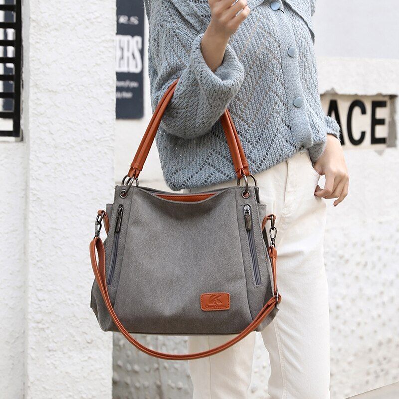 Luxury Bag Shoulder Crossbody Purse Canvas Messenger Purse Handbag Polyester