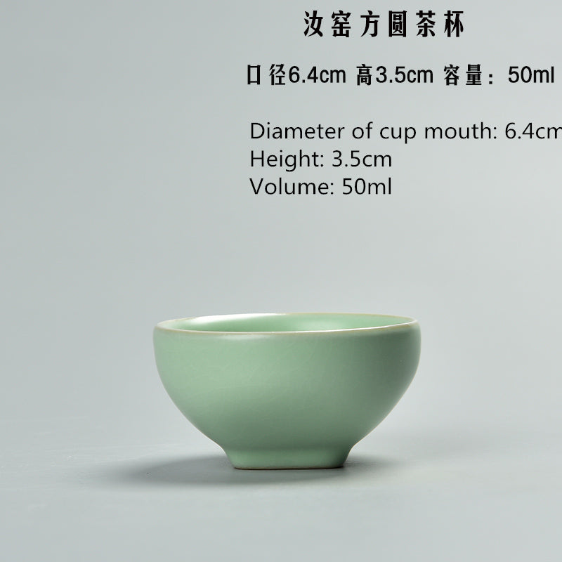 tea cup ruyao craft ceramic porcelain cup of tea chinese kung fu tea set cups