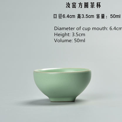 tea cup ruyao craft ceramic porcelain cup of tea chinese kung fu tea set cups