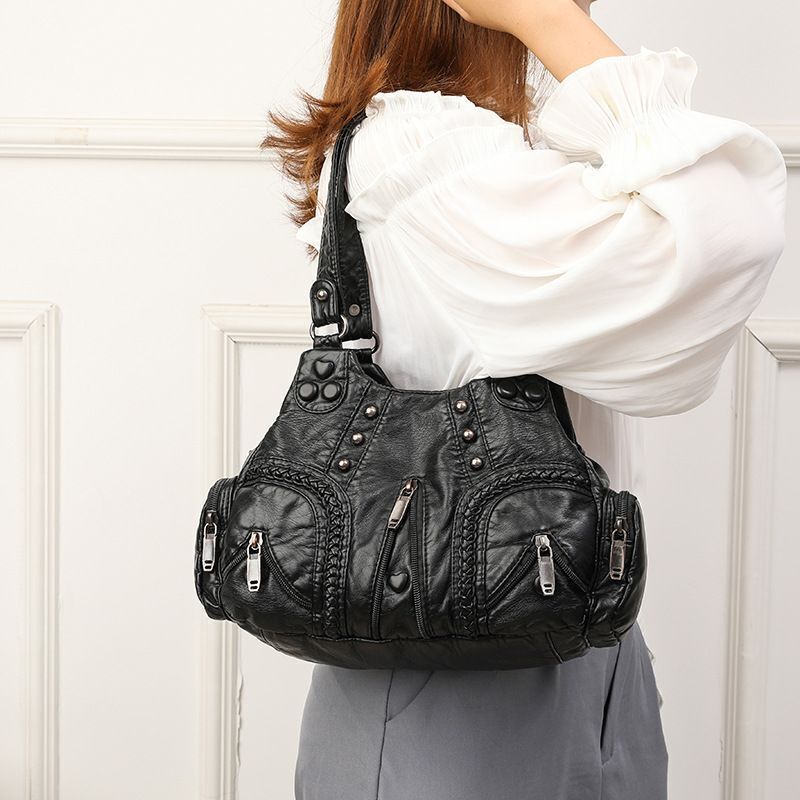 Small Handbags Satchel Handbag Soft Synthetic Shoulder Bag Dumpling Purse Bags
