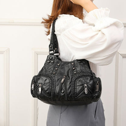 Small Handbags Satchel Handbag Soft Synthetic Shoulder Bag Dumpling Purse Bags