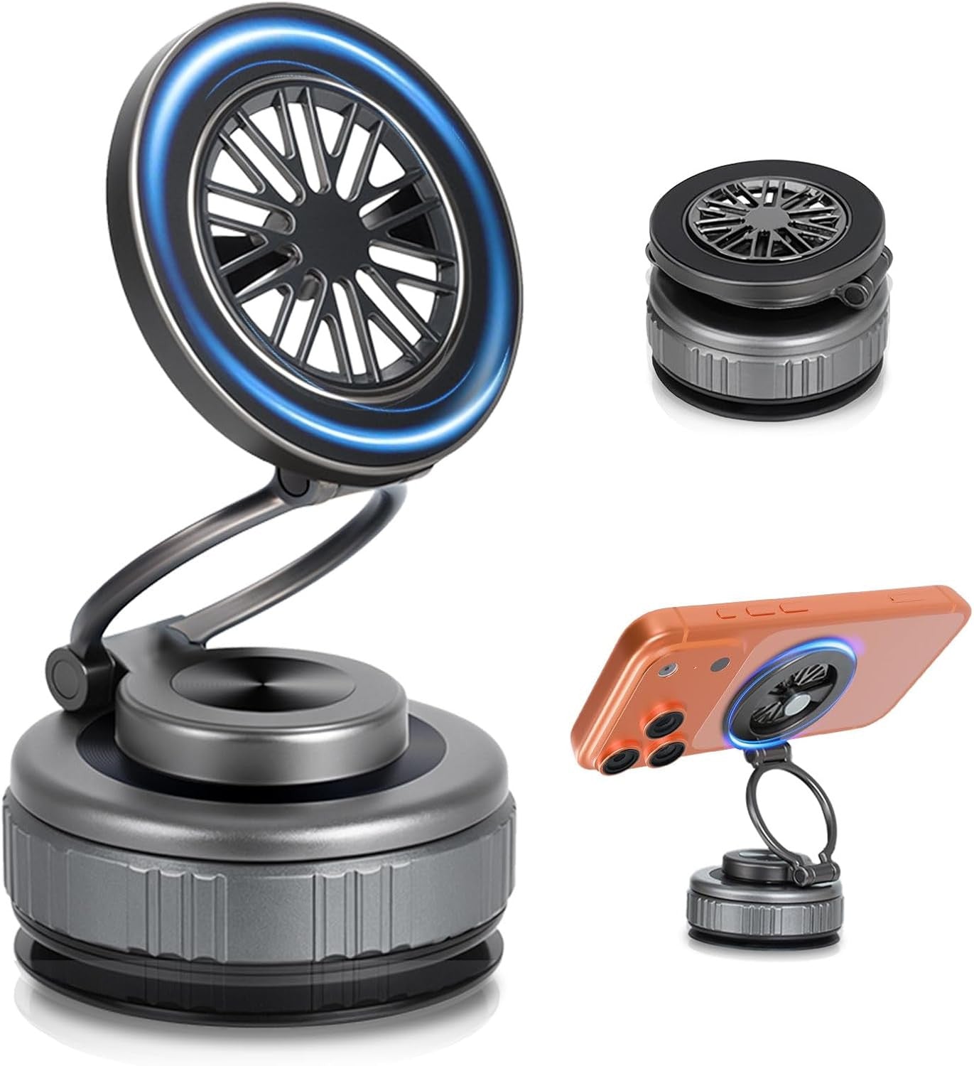 2026 Upgraded 360° Nano Gel Vacuum Magnetic Car Phone Holder,Reinforced Ultra Su