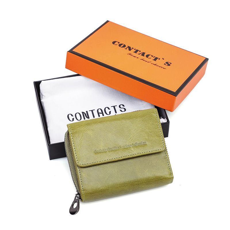 Genuine Leather Wallet Clutch Bag Coin Purse Small RFID Blocking Card Holder 1PC
