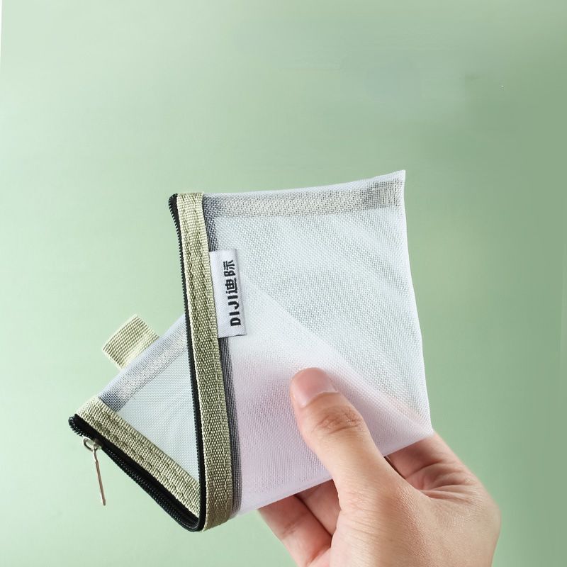 Makeup Pouch Lipstick Brush Storage Bags Transparent Mesh Traveling Cosmetic 1PC