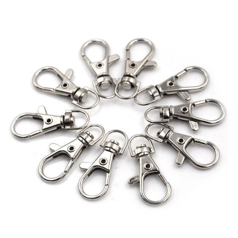 10pcs Lobster Clasp Swivel Trigger Clip Snap Hook Bag Car Key-Rings Keychain..X