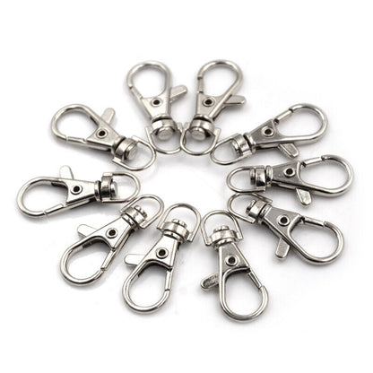 10pcs Lobster Clasp Swivel Trigger Clip Snap Hook Bag Car Key-Rings Keychain..X