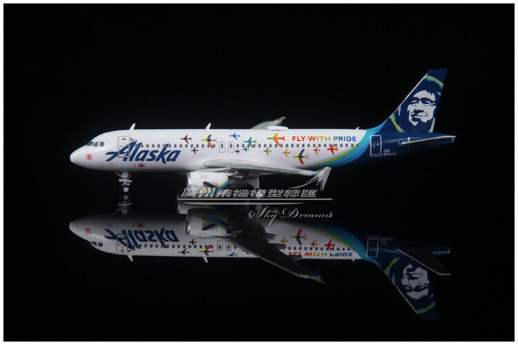 1:400 GeminiJets Alaska AIRBUS A320 Fly With Pride Passenger Plane Diecast Model