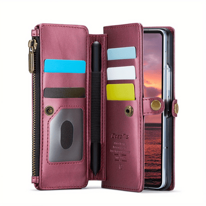 Crossbody for Samsung Galaxy Z Fold 6 Case Wallet Card Holder with Pen Slot