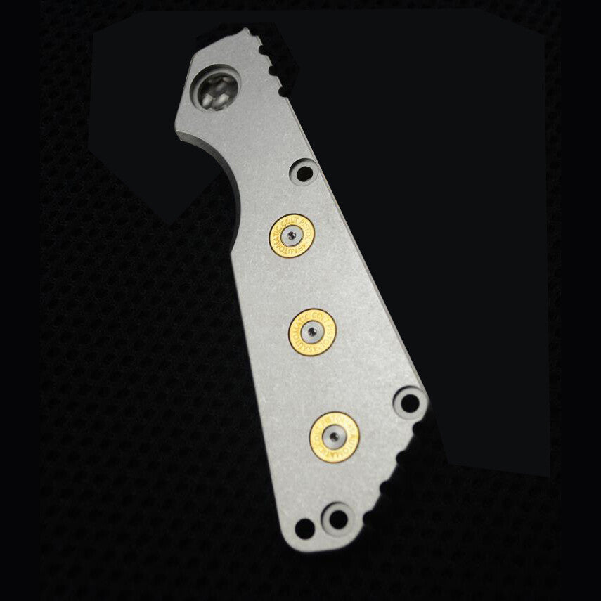 TC4 Blade Handle Scale for STRIDER SNG Flat Stone Washing with Brass Primer