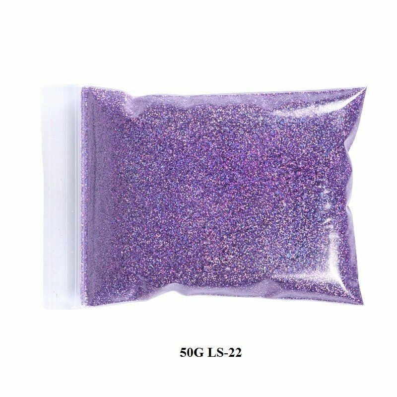 50G/Bag Holographic Glitter Nail Art Decoration Powder Pigment Laser Dust Sequin