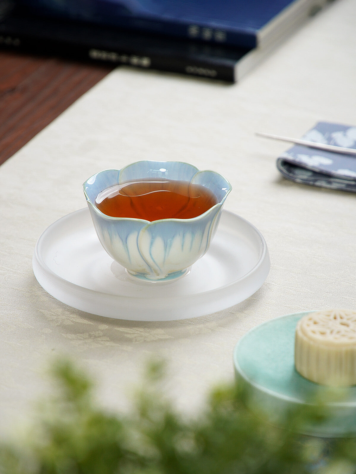 Jingdezhen Kiln Change Glaze Pot Flower Cup Handmade Ceramic Pot Cup Tea Set
