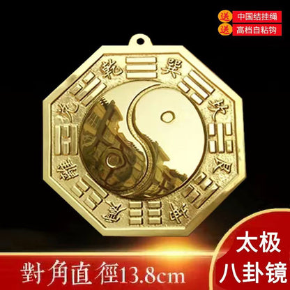 1pc Copper Bagua Mirror Taiji Bagua Mirror Plane Mirror Copper Ornaments