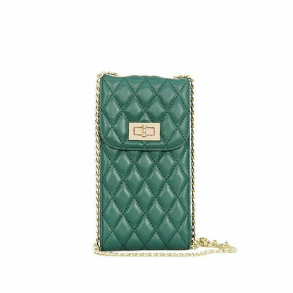 Leather Phone Bag Purse Shoulder Sheepskin Small Chain Strap Crossbody Wallet