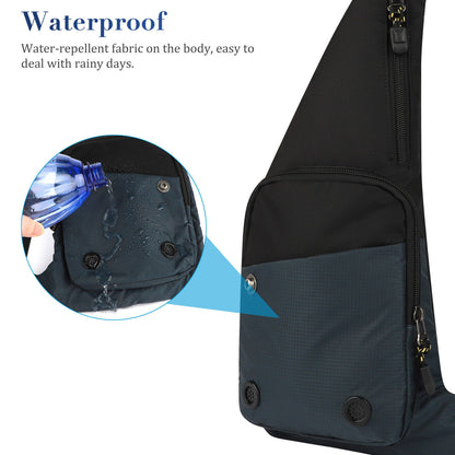 Men Sling Backpack Waterproof Shoulder Crossbody Chest Bag Sports Travel Handbag