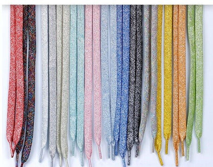 Shoelaces Colorful Sparkling Flat Athletic Sneakers Shoes Boot Strings 100-160cm