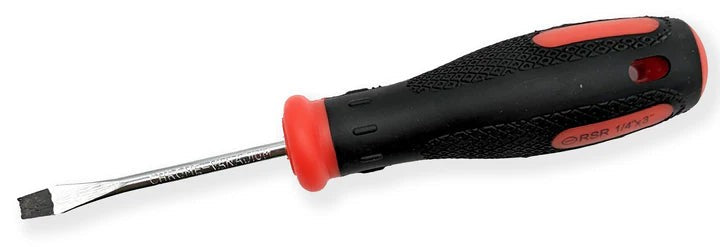 10 Pack 1/4" x 3" Slotted Screwdriver, Rubber Grip, Magnetic Tip, Shaft Lengt...