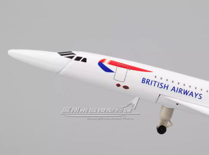 20CM BRTISH AIRWAYS Concorde Commercial Plane Airplane Diecast Aircraft Model
