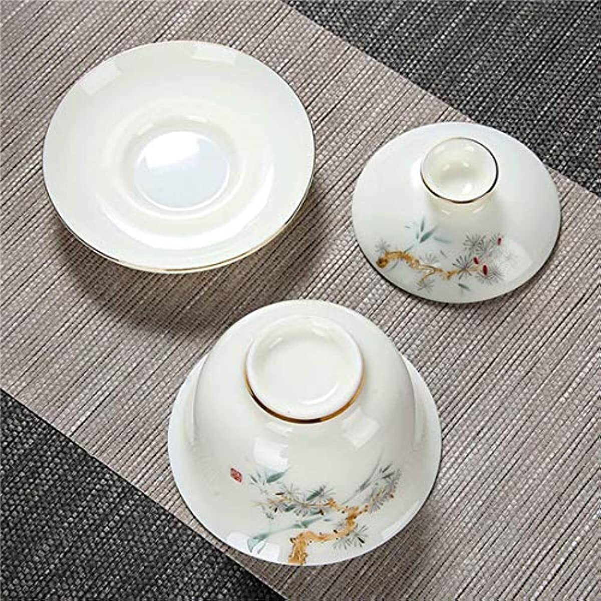 Chinese Traditional Teaware Jingdezhen Handmade Porcelain Tea Cup Gaiwan