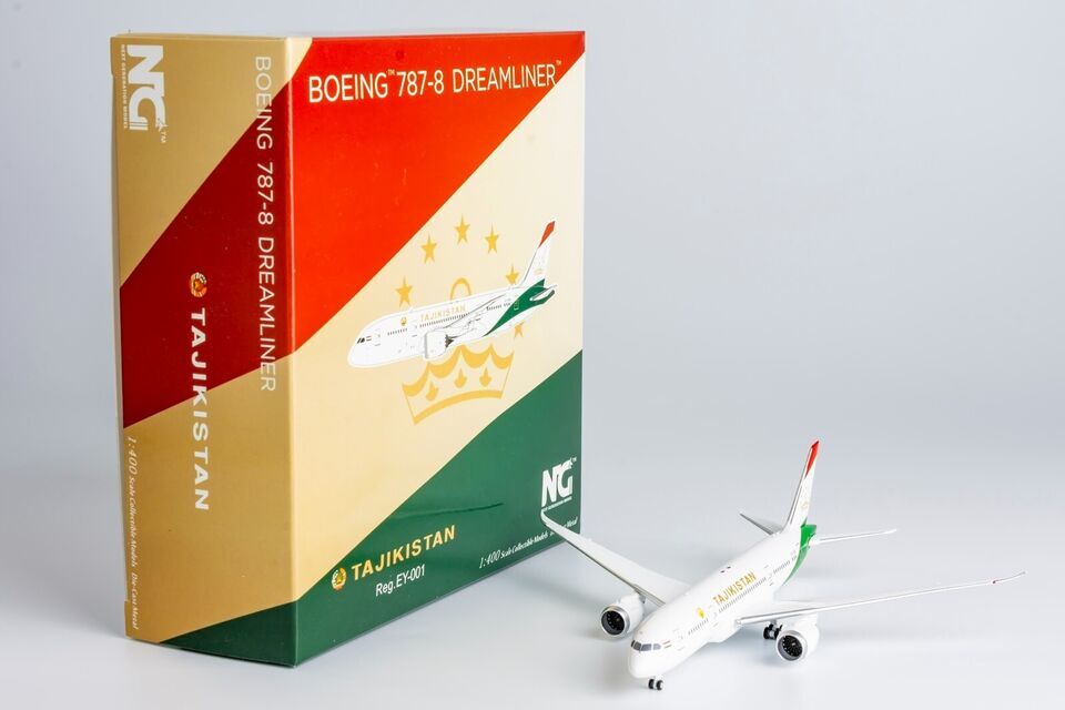 1:400 NG Model TAJIKISTAN BOEING 787-8 Passenger Aircraft Diecast Airplane Model