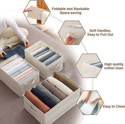 6/7/9 Grids Storage Bag Wardrobe Clothes Jeans Organizer Foldable Drawer AU HOT