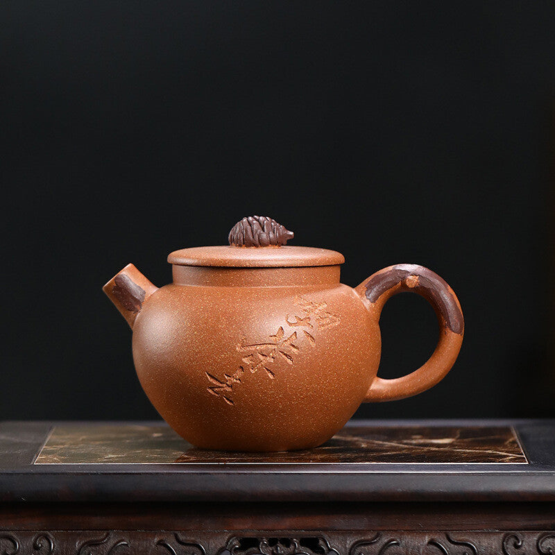 160ml Marked Yixing Zisha Duan Clay Teapot Tea Pot Handmade Ball Shaped Infuser