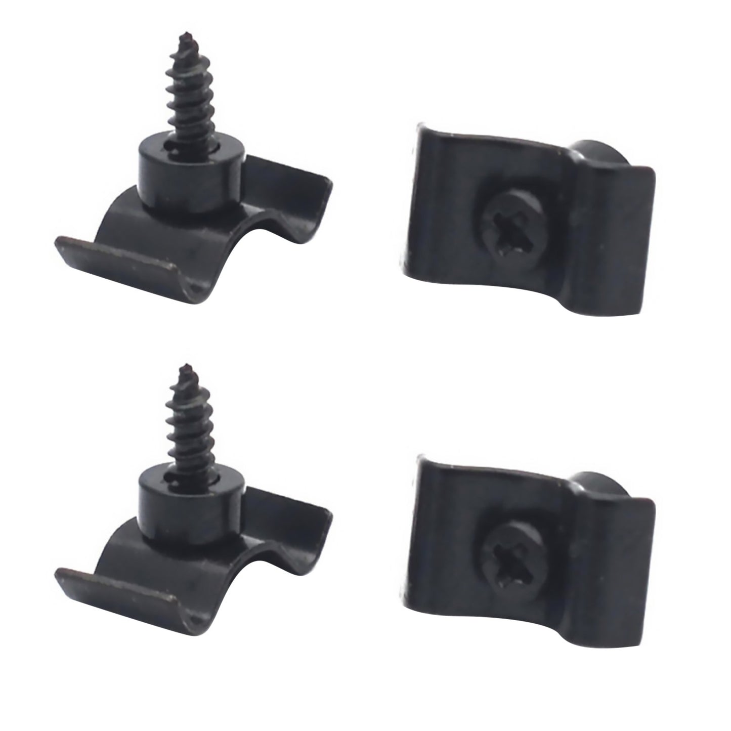 2 Sets Black Guitar String Trees Retainer Guides w/ Screws Kit for Guitar Bass;