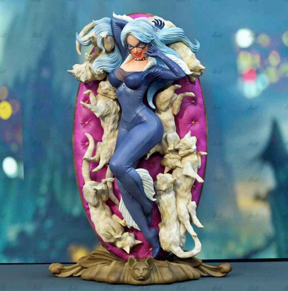 1/24 resin figures model Fantasy Black Cat Girl Unassembled Unpainted