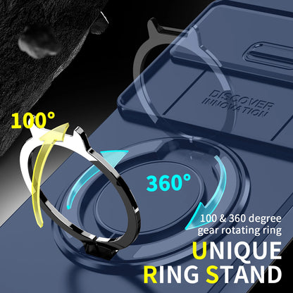 For Google Pixel 11Pro XL/10Pro XL Slide Camera Cover Ring Stand Protective Case