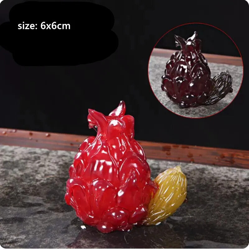 Fruit Model Color-changing Tea Pet Creative Resin Tea Table Decoration CutePot