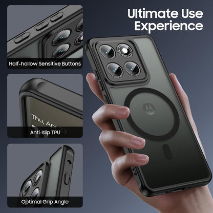 Magnetic for Motorola Moto Edge 2025 Case [Compatible with Magsafe] Slim Thin Tr