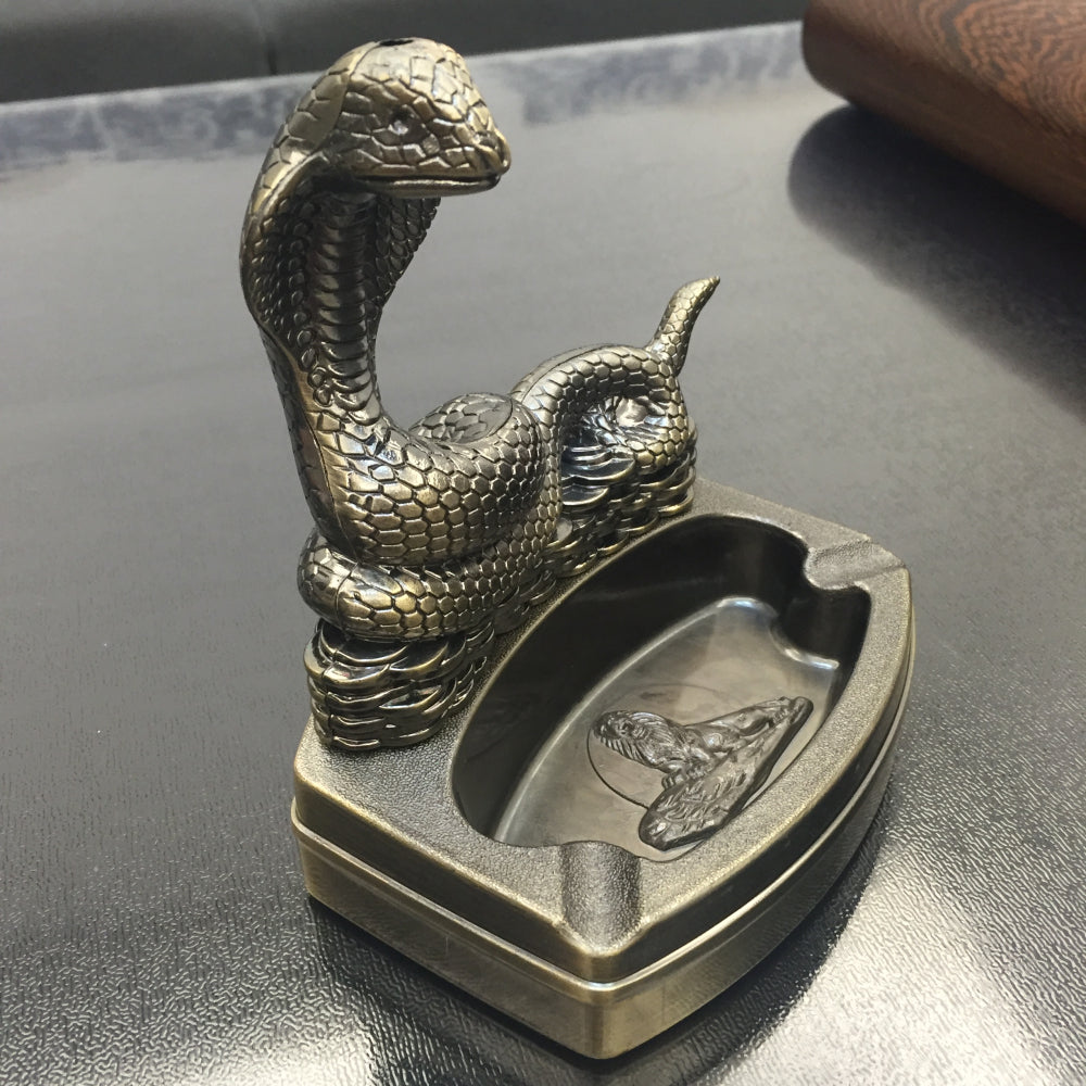 5" New Snake Shape Novelty Refillable Lighter Cigarette Cigar Ashtray Ash