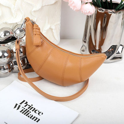 Bag Crossbody Cowhide Small High Quality Fashion Versatile Mini Purse Zipper 1PC