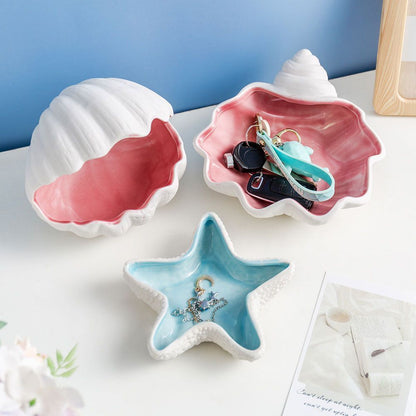 Ceramic Shell Storage Storage Modern Home Decoration Living Room Bedroom Desktop