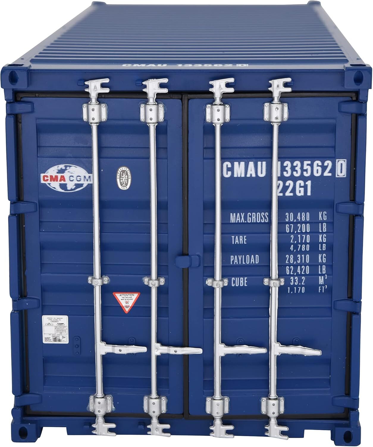 1:20 CMA CGM Shipping Container Model Abs Resin & Wood Toy Home Decoration Gift