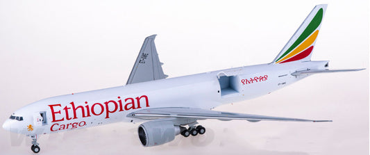 1:200 32CM JC Wings Ethiopian Cargo BOEING 777-200LRF Airplane Diecast Model